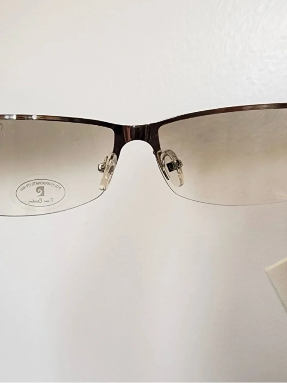 Pierre Cardin Cream and Black Fashion Sunglasses Tag 2003